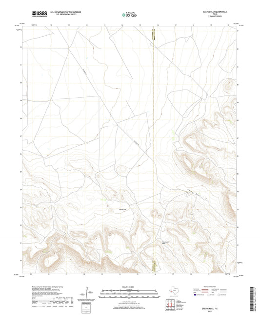Cactus Flat Texas US Topo Map Image