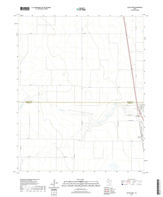 Cactus West Texas US Topo Map Image
