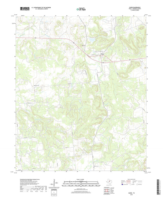 Caddo Texas US Topo Map Image