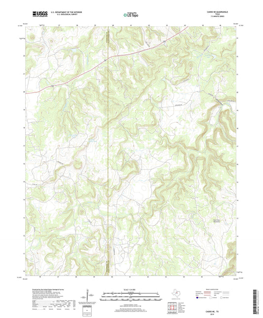 Caddo NE Texas US Topo Map Image