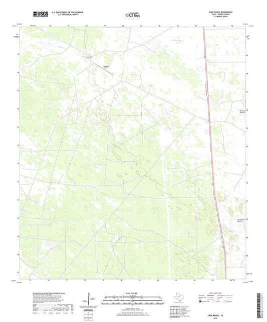 Cage Ranch Texas US Topo Map Image