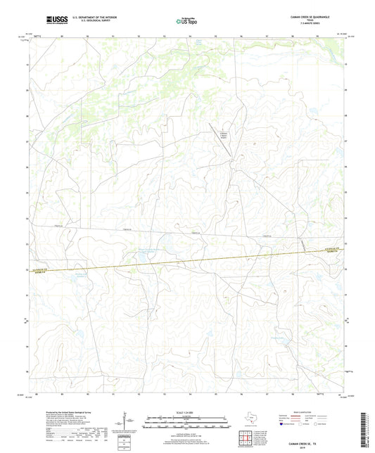Caiman Creek SE Texas US Topo Map Image