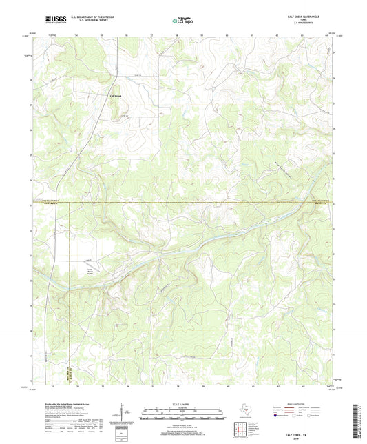 Calf Creek Texas US Topo Map Image