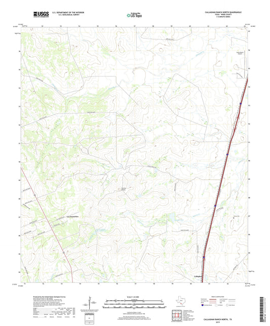 Callaghan Ranch North Texas US Topo Map Image