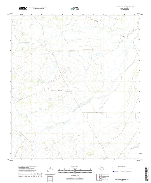 Callaghan Ranch SE Texas US Topo Map Image