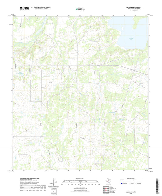 Calliham NW Texas US Topo Map Image