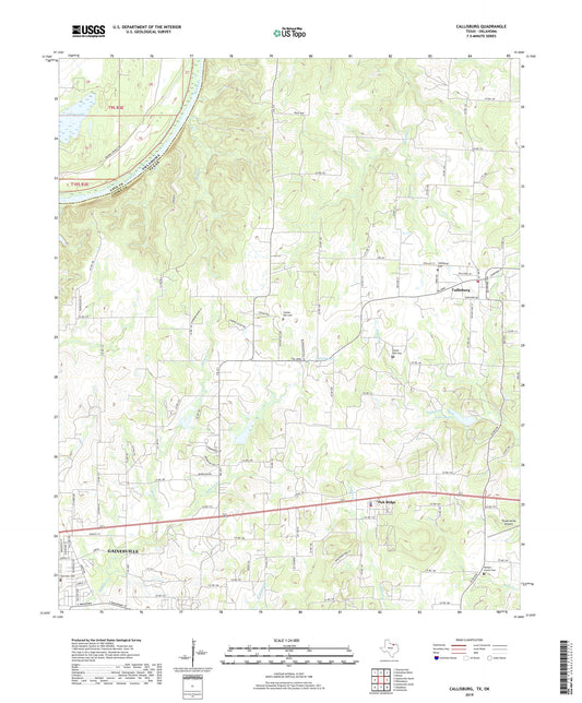 Callisburg Texas US Topo Map Image