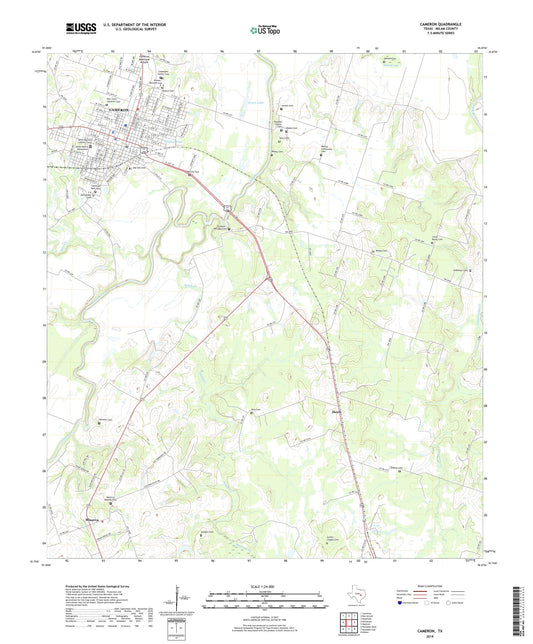 Cameron Texas US Topo Map Image