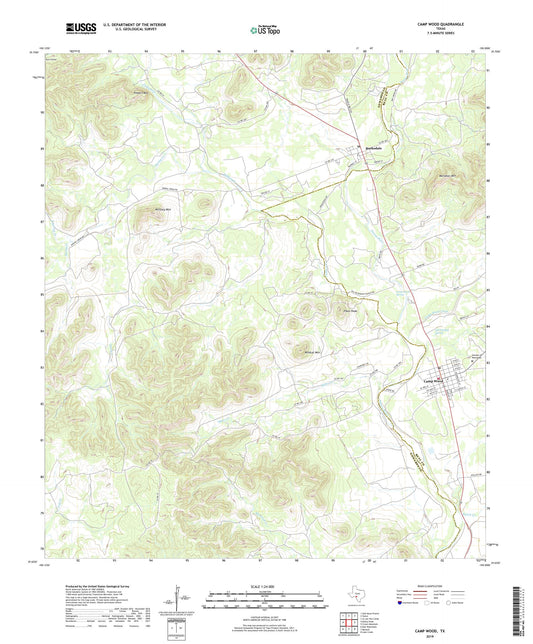 Camp Wood Texas US Topo Map Image