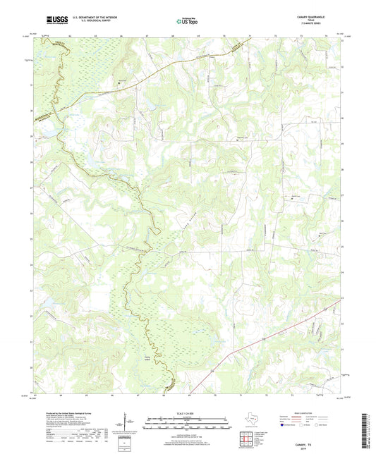 Canary Texas US Topo Map Image