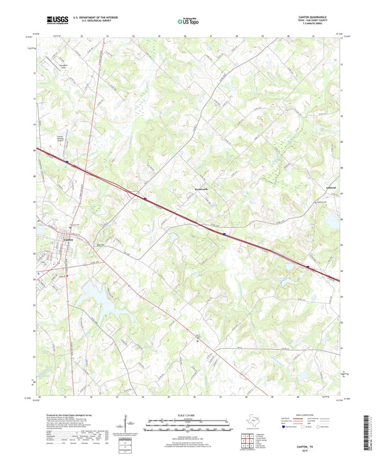Canton Texas US Topo Map Image