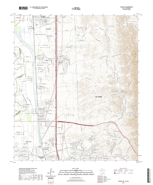 Canutillo Texas US Topo Map Image