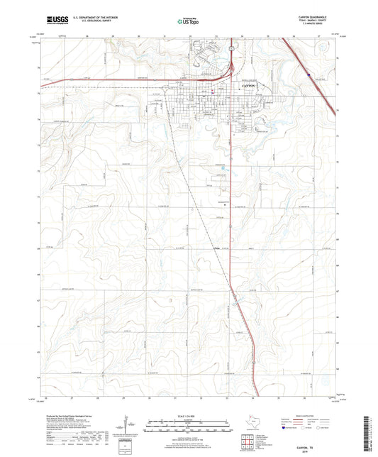 Canyon Texas US Topo Map Image