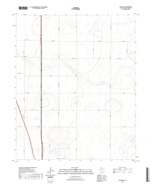 Canyon SE Texas US Topo Map Image