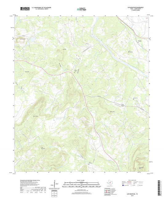 Cap Mountain Texas US Topo Map Image