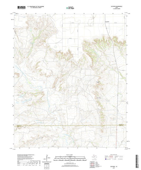 Cap Rock Texas US Topo Map Image