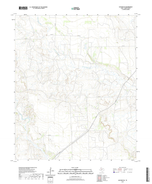 Cap Rock SE Texas US Topo Map Image