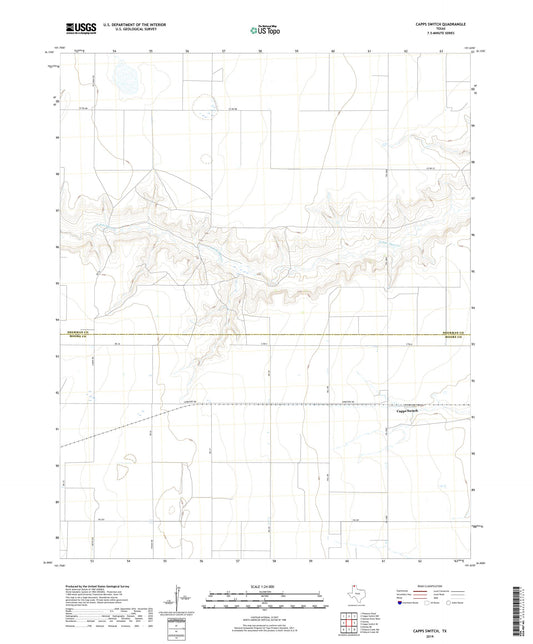 Capps Switch Texas US Topo Map Image