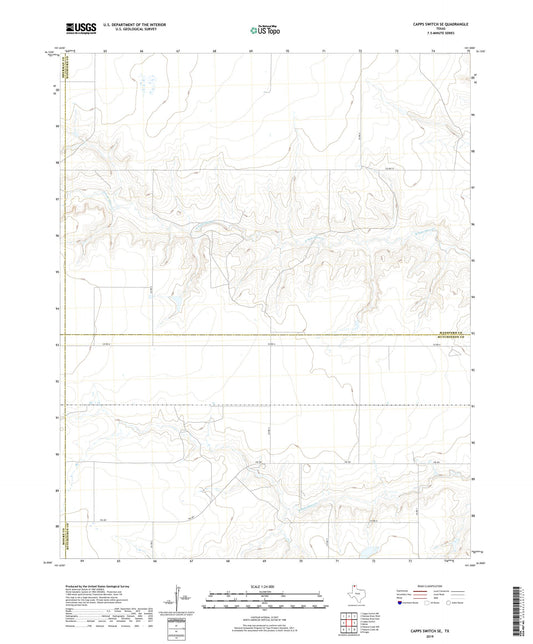 Capps Switch SE Texas US Topo Map Image