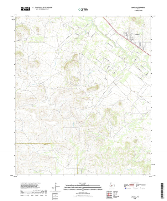 Carlsbad Texas US Topo Map Image
