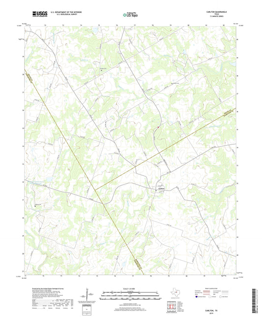 Carlton Texas US Topo Map Image