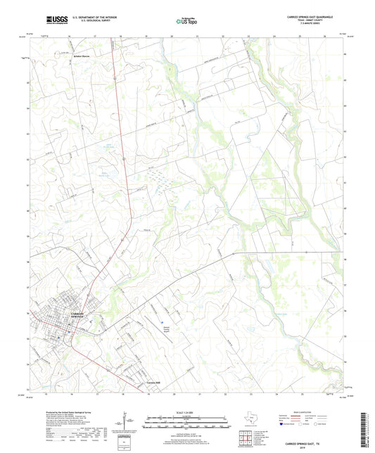 Carrizo Springs East Texas US Topo Map Image