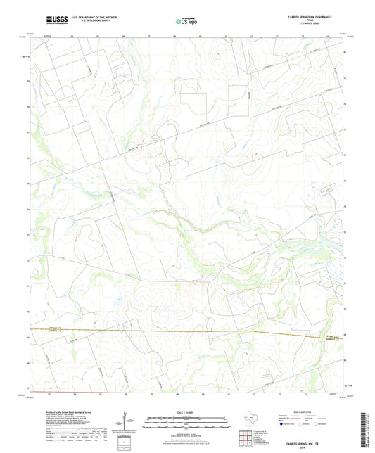Carrizo Springs NW Texas US Topo Map Image
