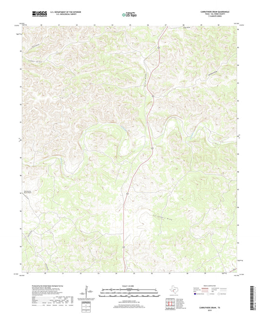 Carruthers Draw Texas US Topo Map Image