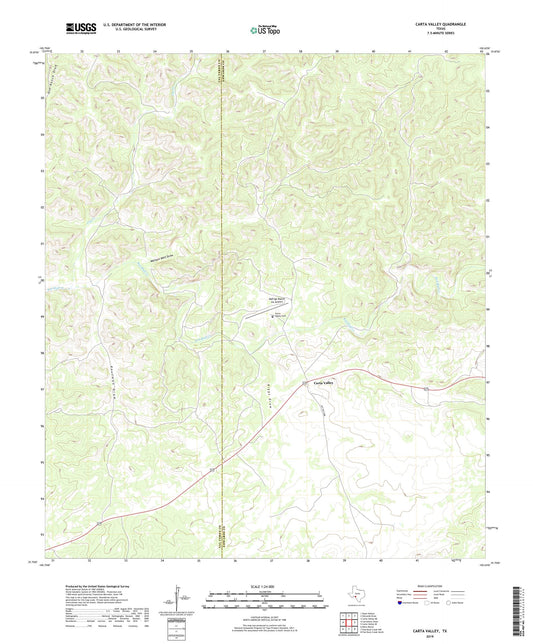 Carta Valley Texas US Topo Map Image
