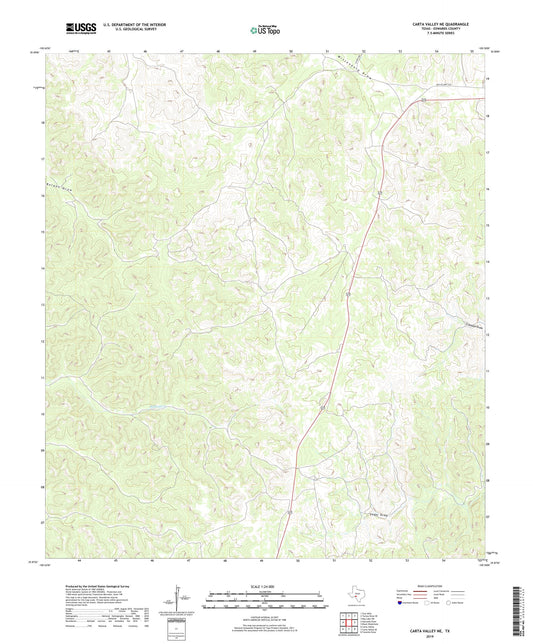 Carta Valley NE Texas US Topo Map Image
