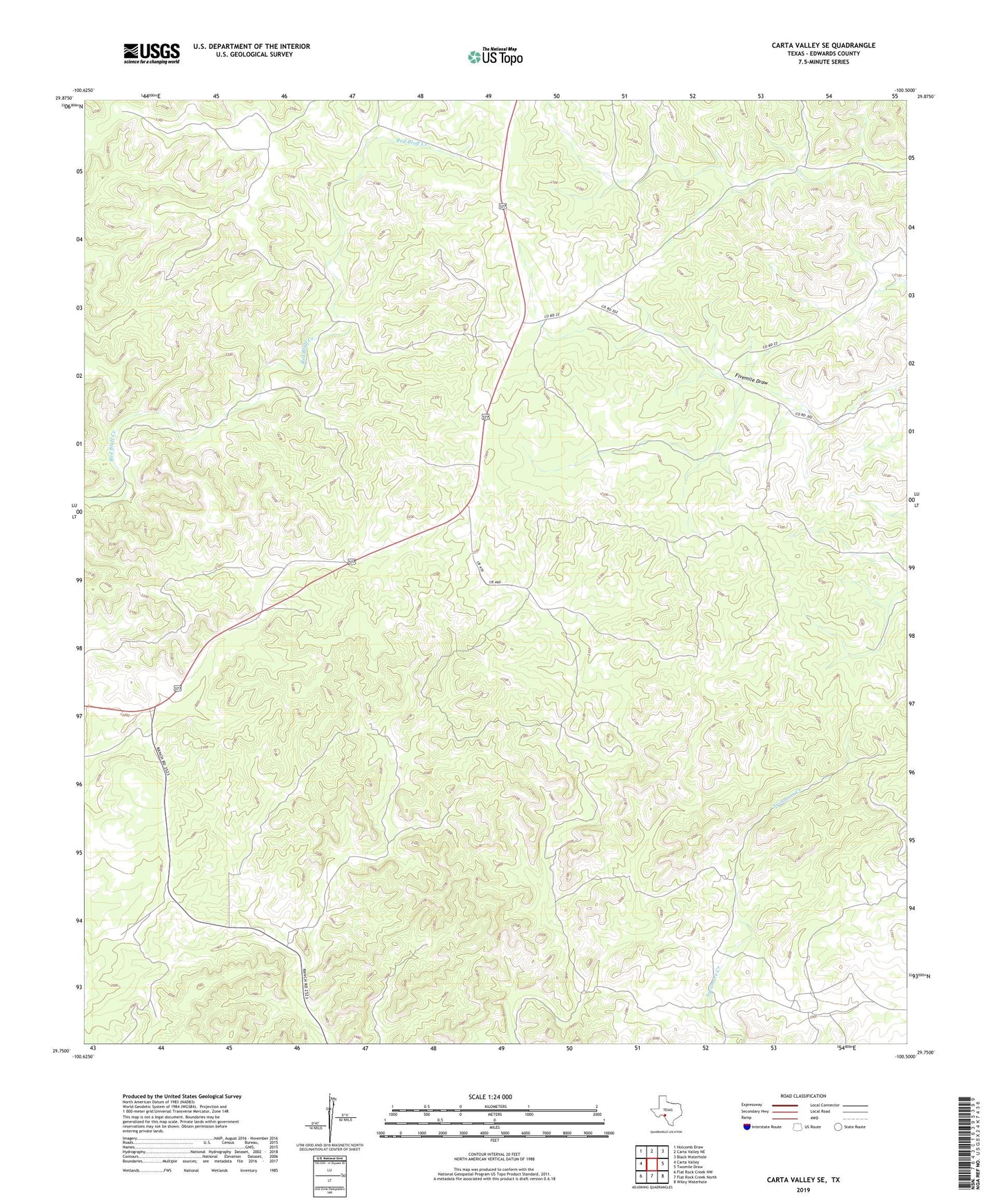 Carta Valley SE Texas US Topo Map Image