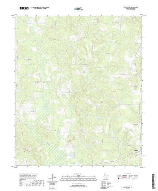 Carterville Texas US Topo Map Image