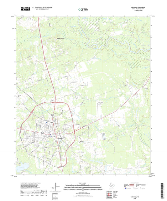 Carthage Texas US Topo Map Image