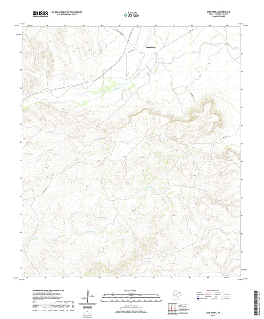 Casa Piedra Texas US Topo Map Image