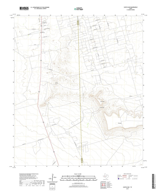 Castle Gap Texas US Topo Map Image