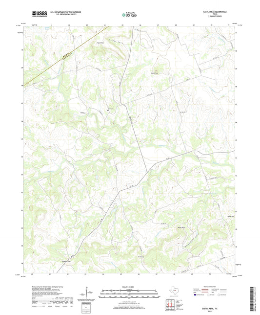 Castle Peak Texas US Topo Map Image