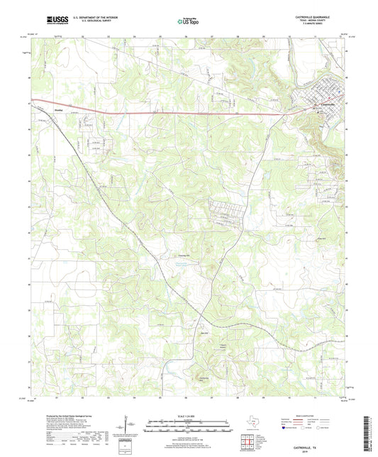 Castroville Texas US Topo Map Image