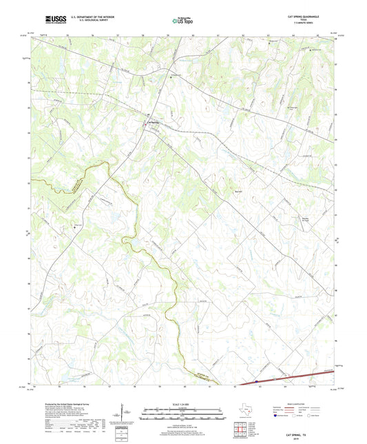 Cat Spring Texas US Topo Map Image