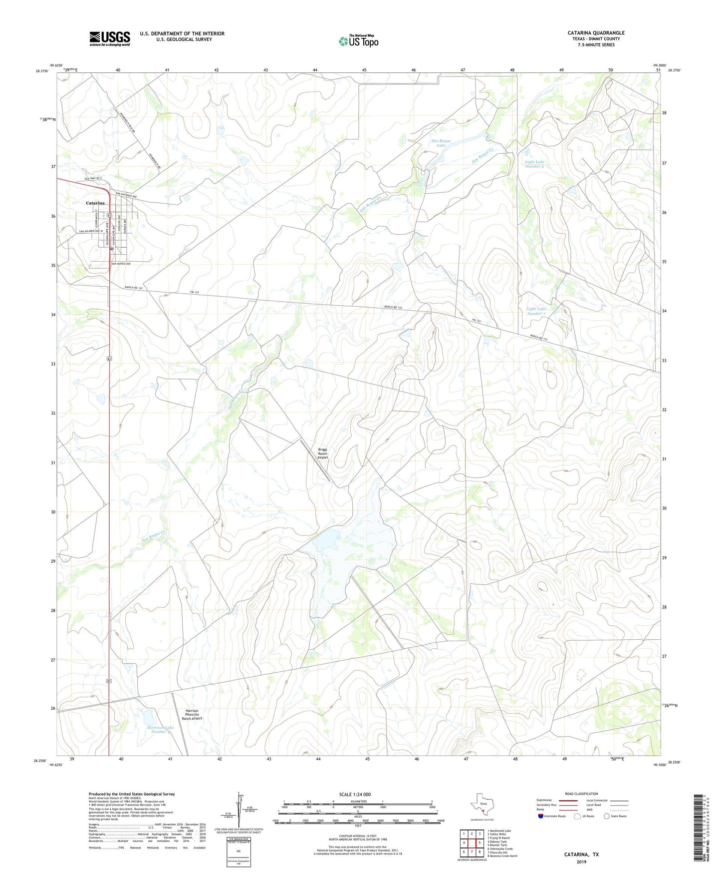 Catarina Texas US Topo Map Image