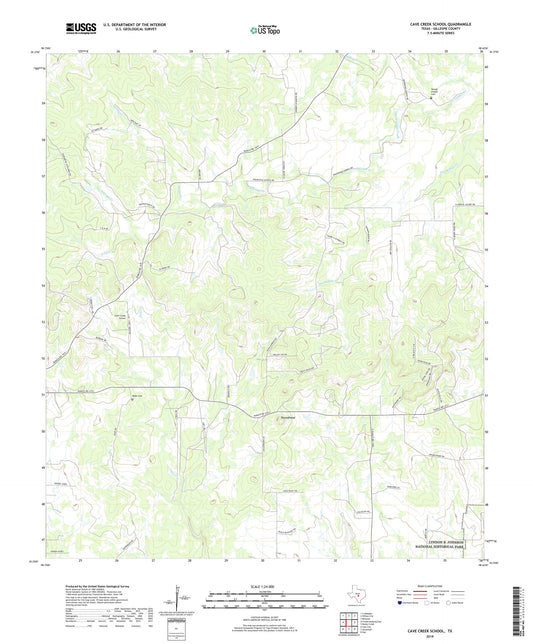 Cave Creek School Texas US Topo Map Image