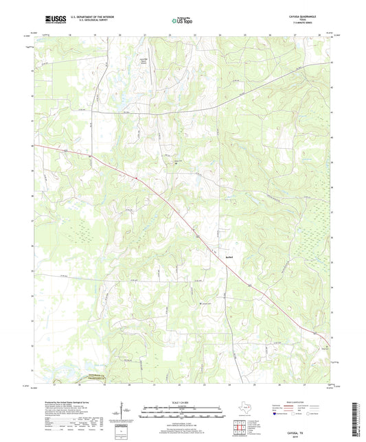 Cayuga Texas US Topo Map Image