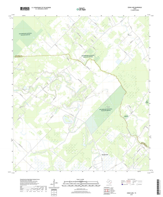 Cedar Lane Texas US Topo Map Image