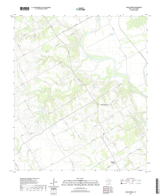 Cedar Springs Texas US Topo Map Image