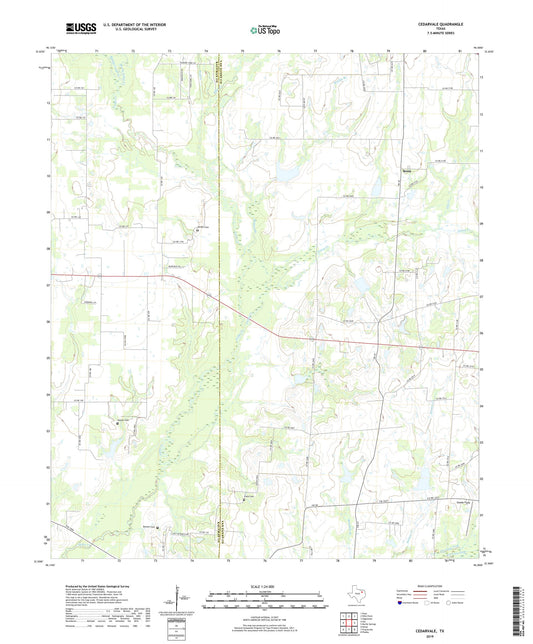 Cedarvale Texas US Topo Map Image