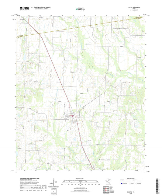 Celeste Texas US Topo Map Image