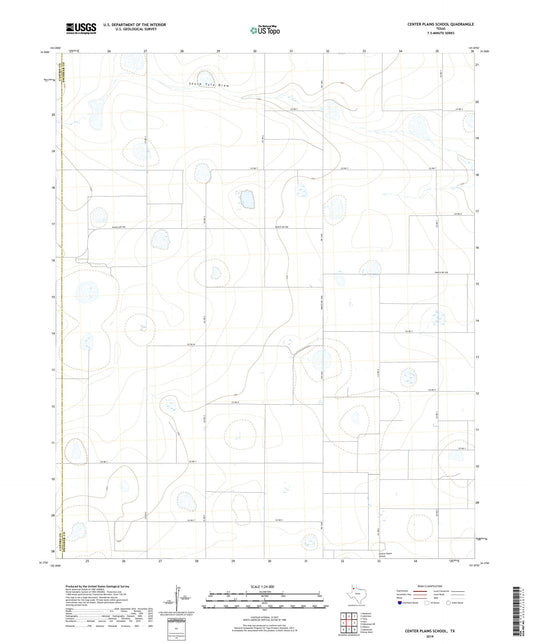 Center Plains School Texas US Topo Map Image