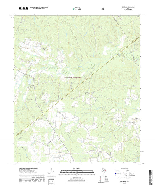 Centralia Texas US Topo Map Image