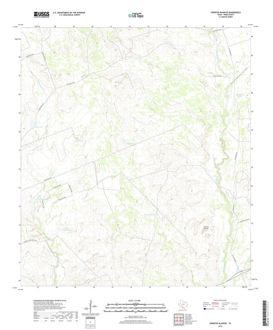 Cerritos Blancos Texas US Topo Map Image
