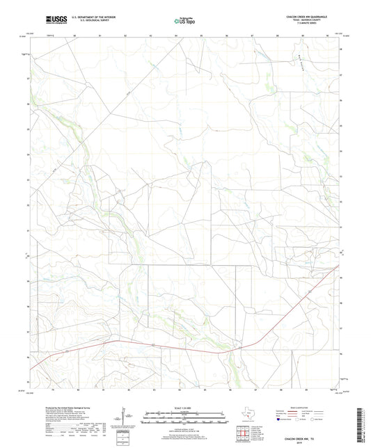 Chacon Creek NW Texas US Topo Map Image