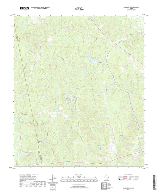 Chambliss Hill Texas US Topo Map Image